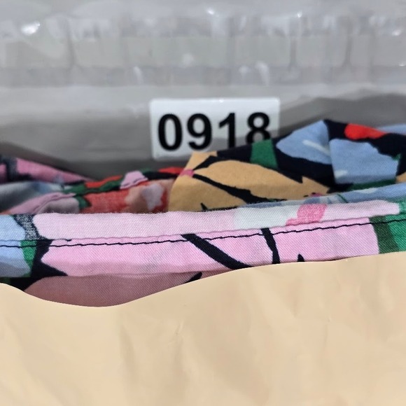 Old Navy Midi Dress 2XL Multicolor Floral Puff Sleeve V Neck Smocked Cottagecore - Picture 13 of 14